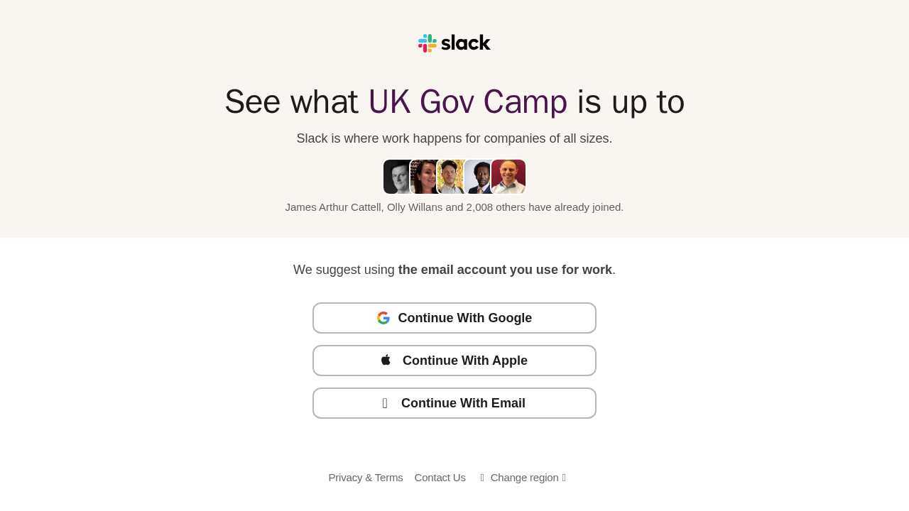 UKGovCamp Slack
