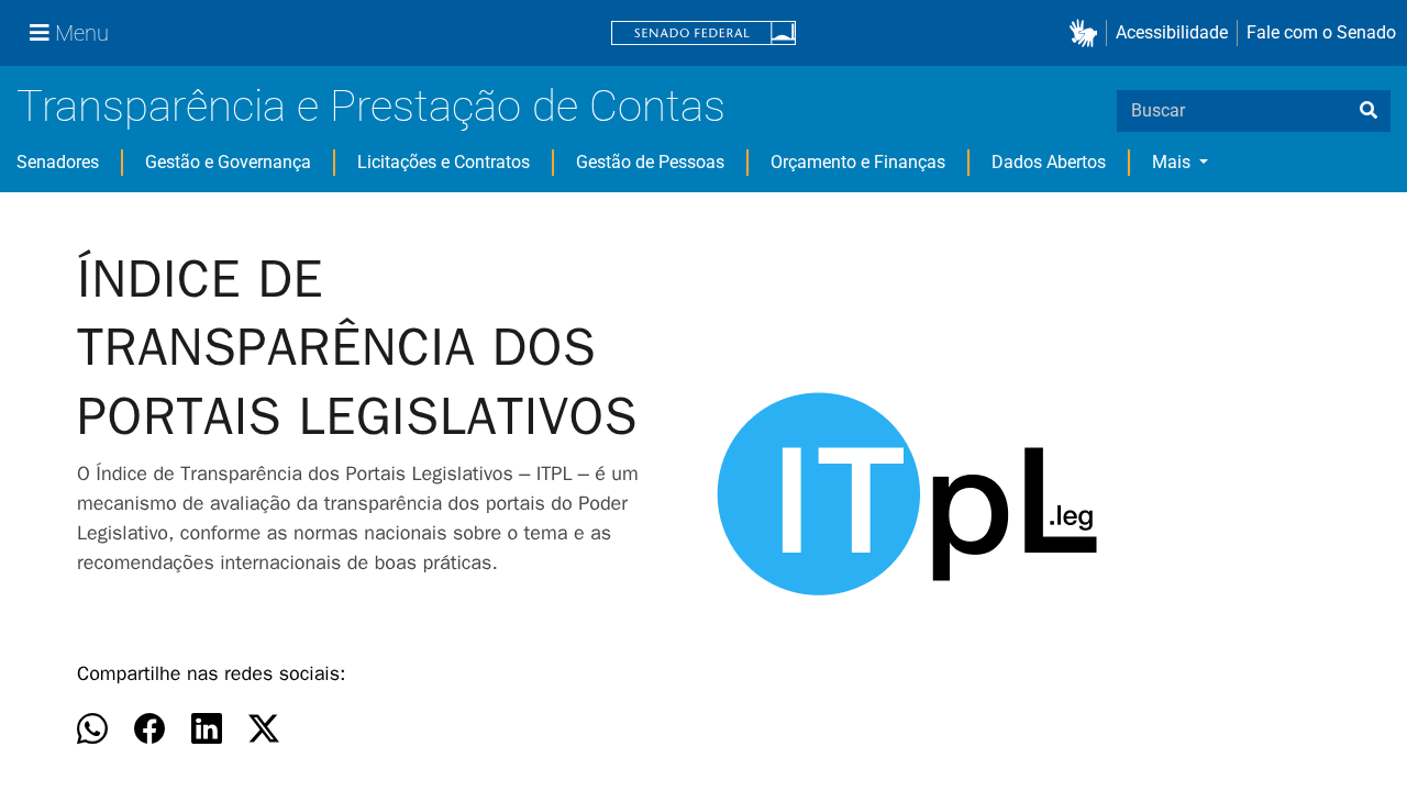 Índice de Transparência dos Portais Legislativos (ITPL)