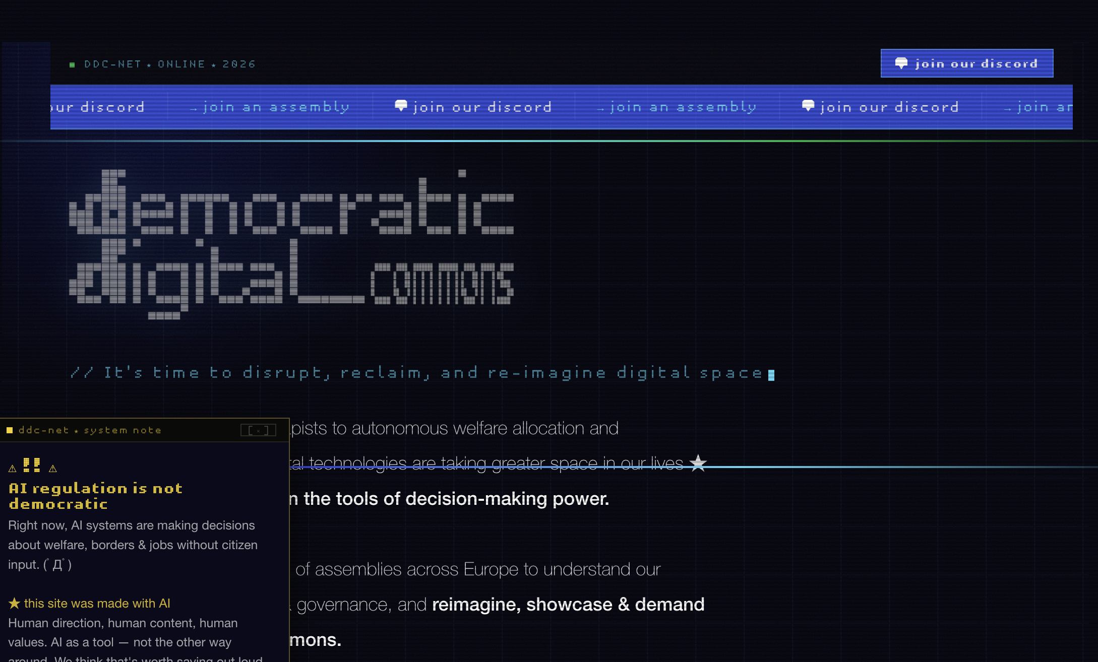 Democratic Digital Commons - European Alternatives