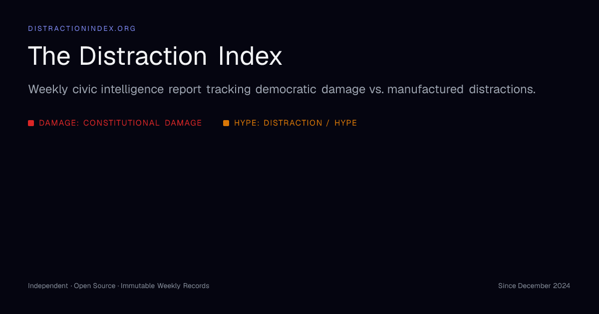 Graphic representing The Distraction Index