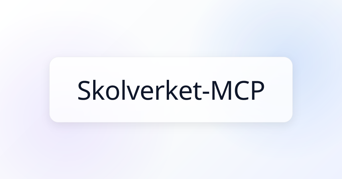 Skolverket-MCP