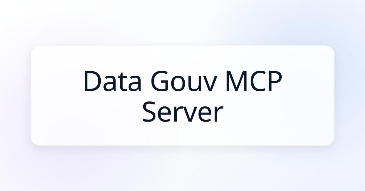Data Gouv MCP Server