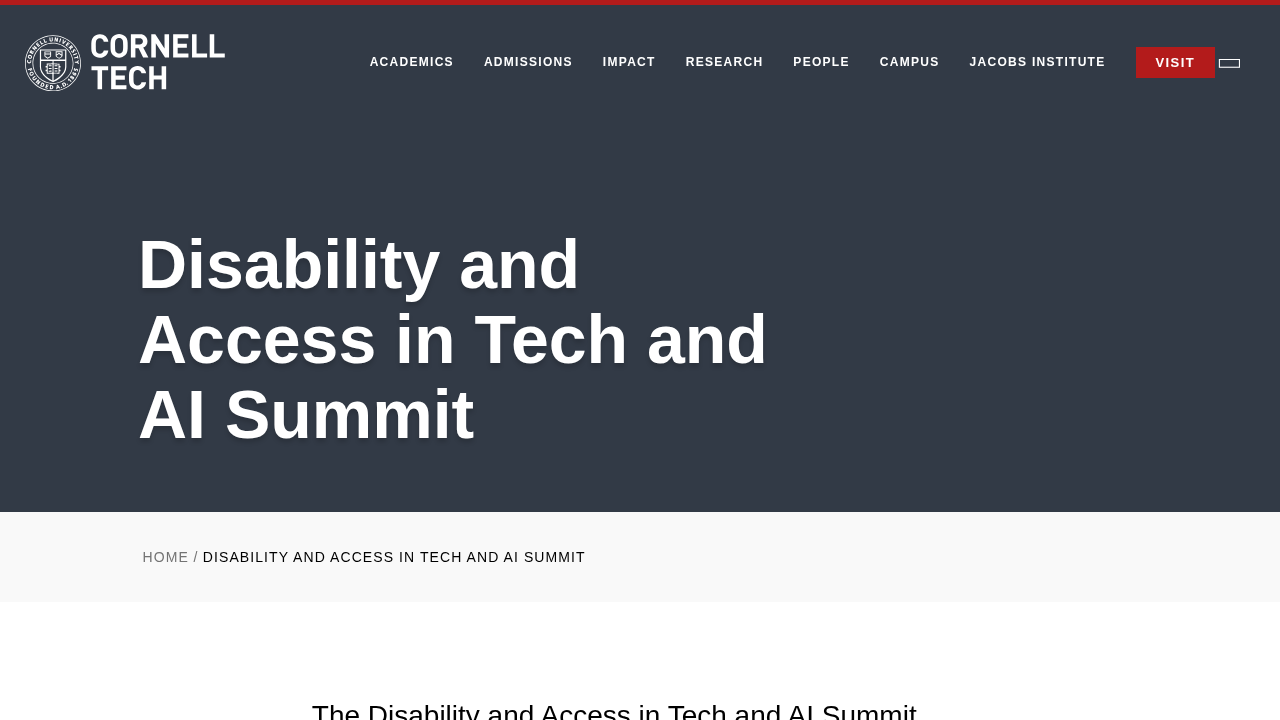 Disability and Access in Tech and AI Summit