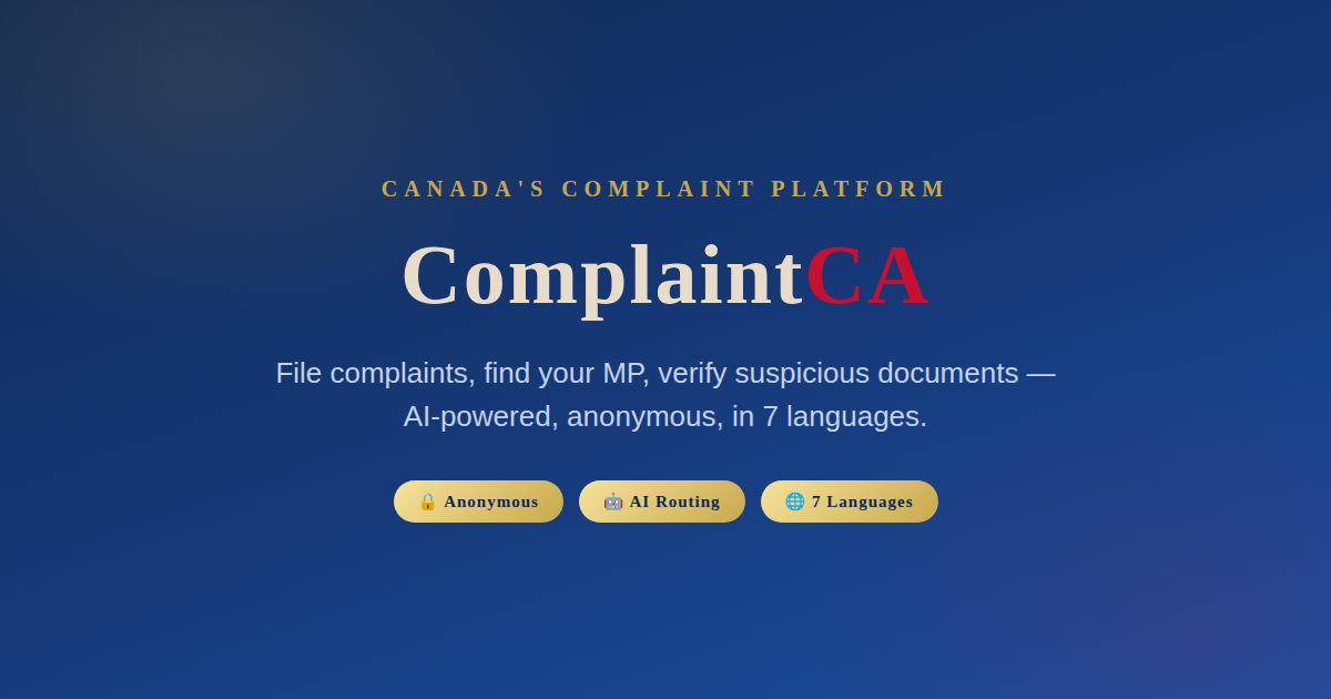 ComplaintCA