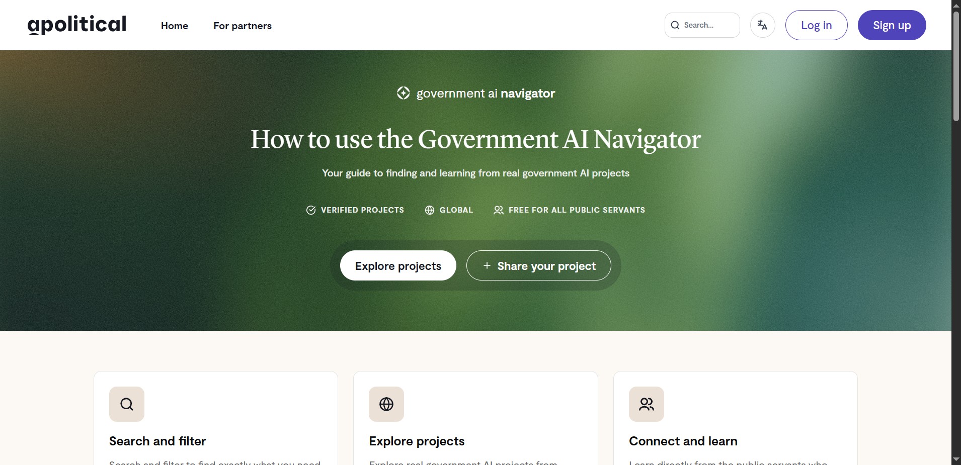 Apolitical's Government AI Navigator