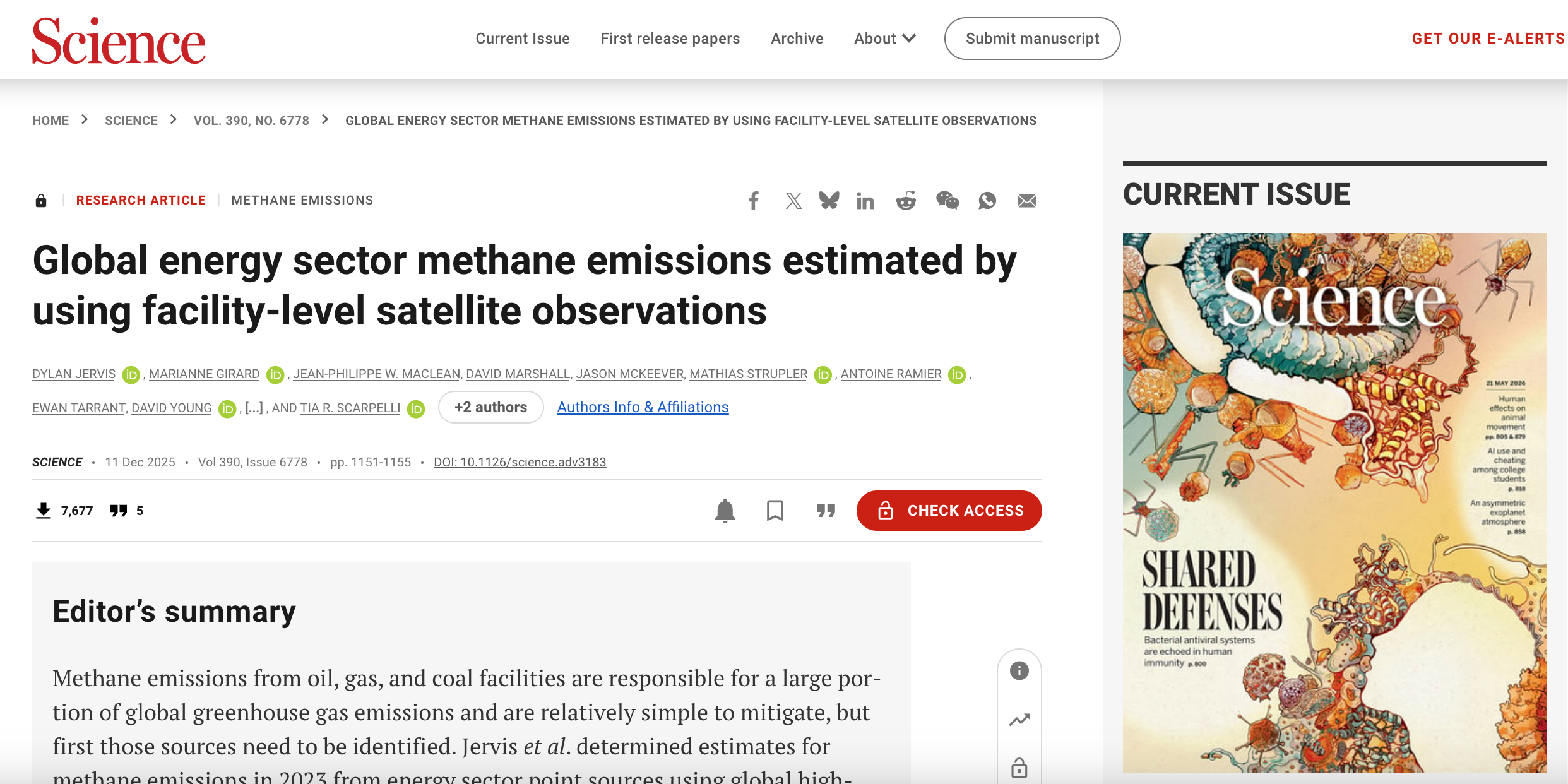Global energy sector methane emissions estimated by using facility-level satellite observations