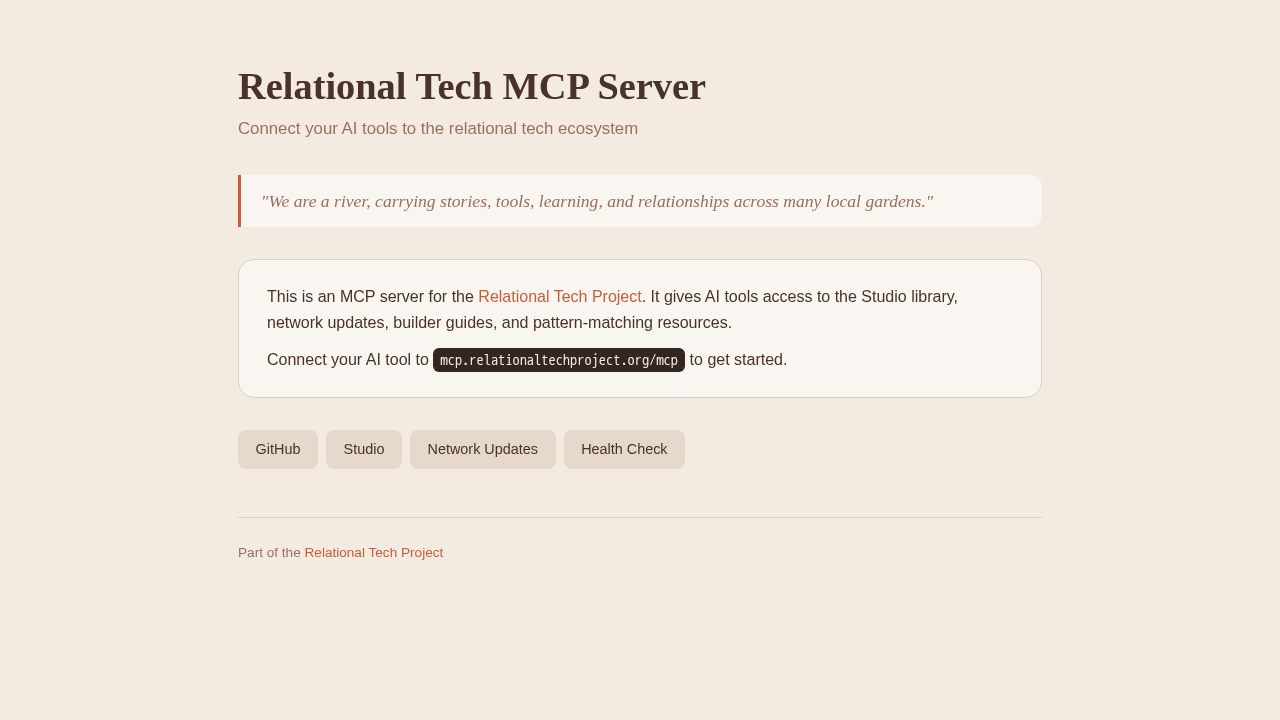 Relational Tech MCP Server