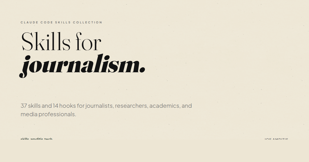 Claude skills for journalism