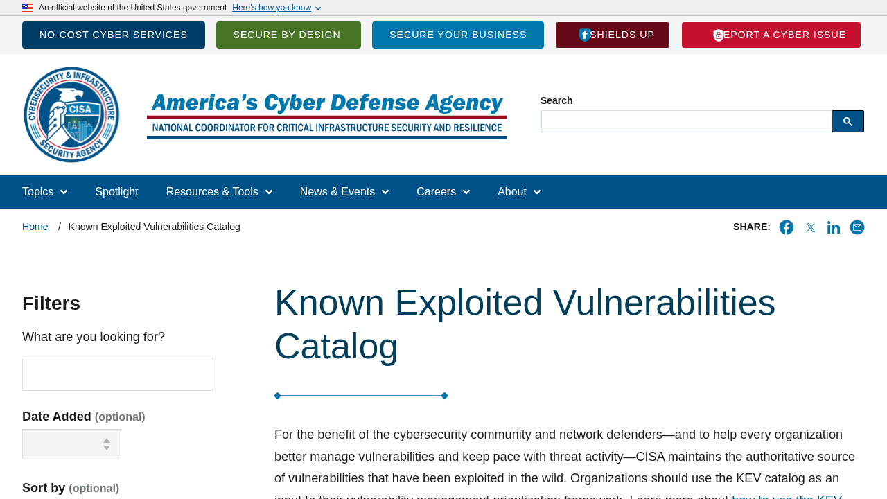 Known Exploited Vulnerabilities Catalog (KEV)